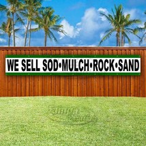 We Sell Sod Mulch Rock Sand Advertising Vinyl Banner Flag Sign Large Huge Xxl - £22.72 GBP+