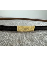 GIANFRANCO FERRE Belt Brown Crocodile Reptile Patent Leather GFF 69&quot; Lon... - $49.49