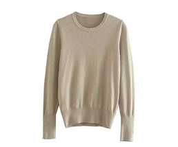 Women Casual Basic Long Sleeve Stretchy Crewneck Fall Knit Sweater Tops_ - £19.91 GBP+
