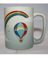 Otagiri Japan Rainbow Pride Hot Air Balloon Birds Clouds Coffee Tea Mug Cup - £22.28 GBP