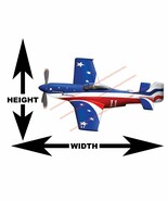 P51 Mustang Miss America Flying Cartoon Airplane Art Wall Decal - $38.41 CAD+