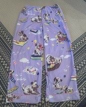 Girl’s Nick and Nora Purple Dog Bath Groomer Puppy Pajama Pants Size Lar... - $14.84
