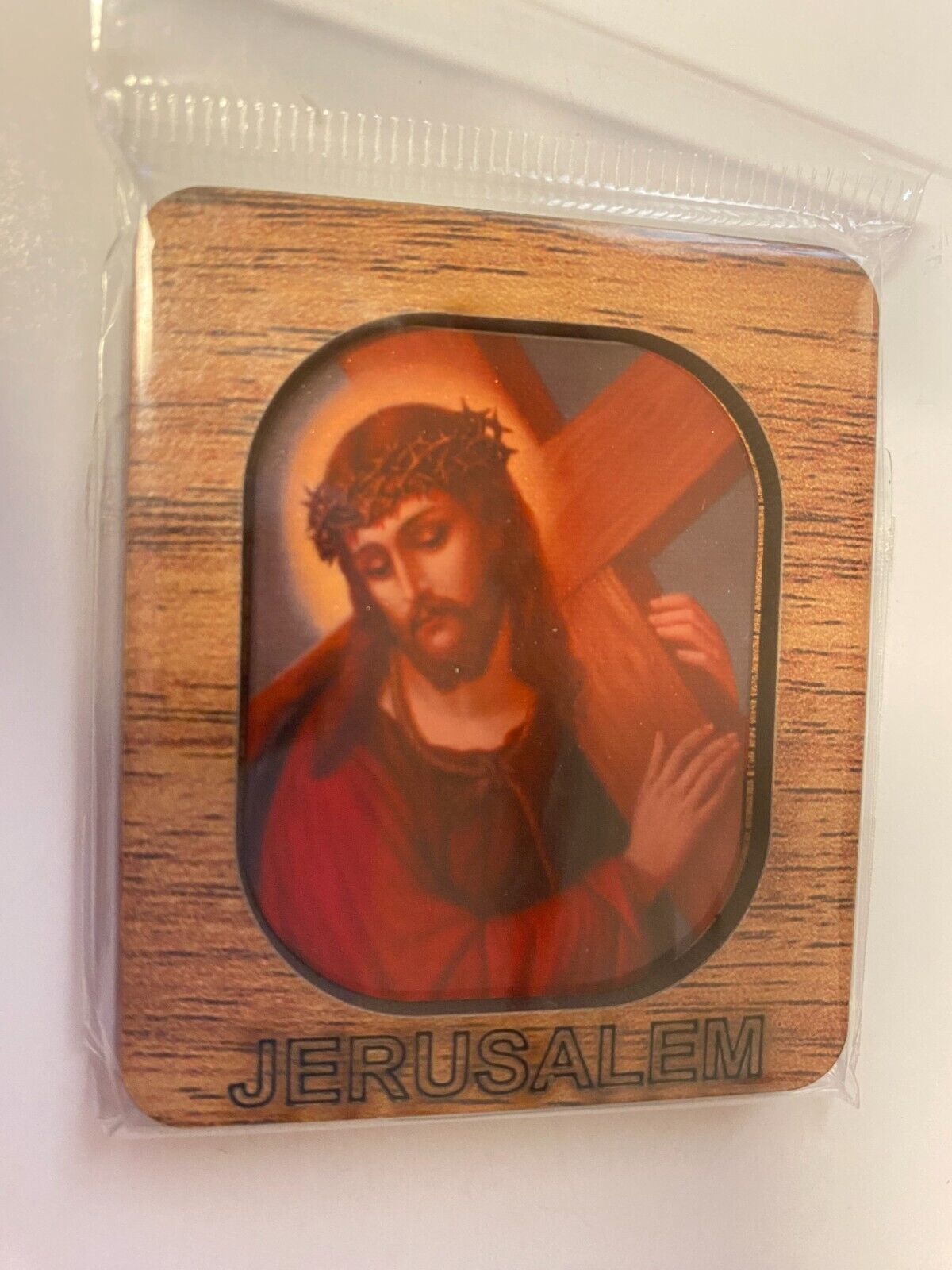 Primary image for Jesus Carrying Wood Magnet, New from Jerusalem