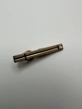 Vintage Gold Plated Swank Rhinestone Tie Clip Clasp Size: 4cm x 0.5cm - $14.85