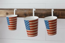 American Flag hanging metal buckets - 3 - $29.99