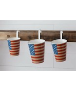 American Flag hanging metal buckets - 3 - £22.70 GBP