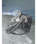Vintage Horse ring cowgirl size 7 southwest sterling silver women men - $3,104.09 MXN
