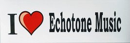 I Love Heart Echotone Music Bumper Sticker 10X3 Guitar Audio Sticker Mad... - $104.65 MXN