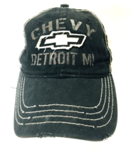 Chevy GM Distressed Hat Cap Pre-Owned Adjust Hook &amp; Loop READ - £21.27 GBP
