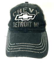 Chevy GM Distressed Hat Cap Pre-Owned Adjust Hook &amp; Loop READ - £20.85 GBP