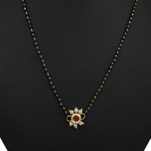 Ruby Kundan with Pearls Short Mangalsutra for Women a270 - $26.71