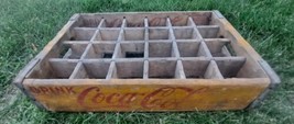 Very Coca Cola wooden Soda Crate Yellow Chattanooga W/ Inserts - £54.90 GBP