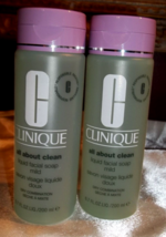 2 Clinique All About Clean Liquid Facial Soap Mild 6.7oz Dry Combination... - £24.80 GBP