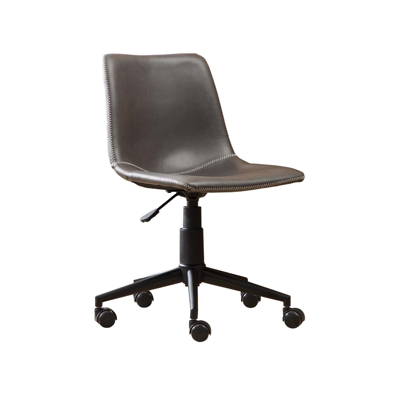 Cesena Faux Leather Swivel Office Chair, Antique Gray Item image 10