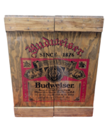 Budweiser Wood Display Crate Cabinet Box Shelves 15” x 19” x 4” Magnetic... - $39.60