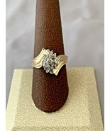 10K YELLOW GOLD DIAMOND COCKTAIL RING - £295.15 GBP