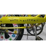 Black &quot;KOOL KITTEN&quot; fit Huffy Rail Muscle Bike Bicycle Chain Guard DECAL... - £11.76 GBP