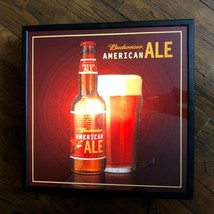 Budweiser American Ale Beer Light Up Bar Pub Sign Mancave 18.5x18.5 - £35.61 GBP