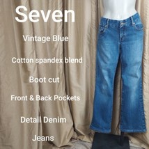 Seven Vintage Blue boot cut Cotton Spandex Blend Denim Jean size 32  - $18.00