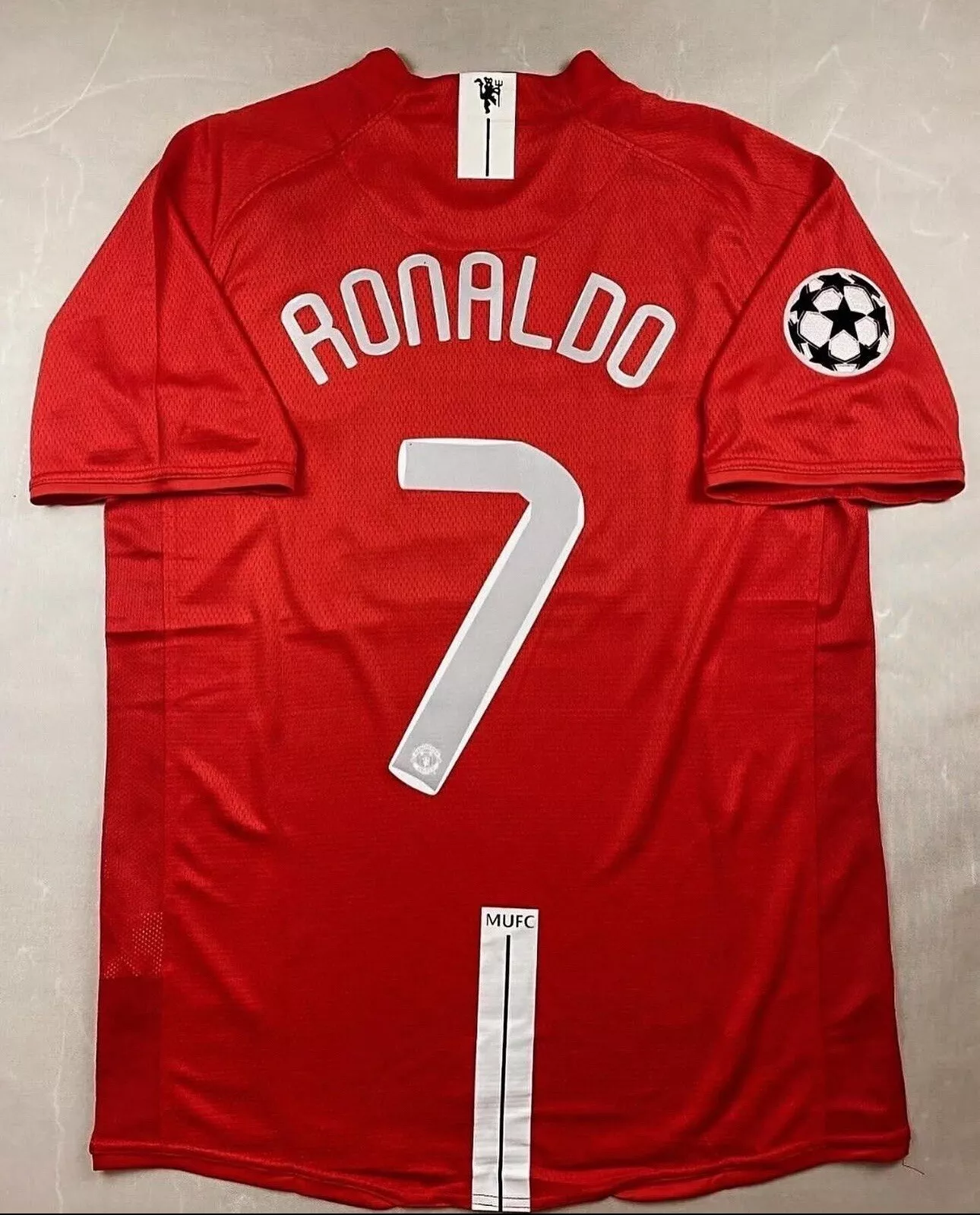 MAGLIA RONALDO RETRO MANCHESTER UTD HOME 7 CALCIO 2008 UCL FINAL CRISTIA... - $64.02