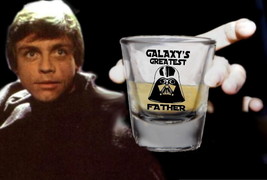 Star Wars Darth Vader Galaxy&#39;s Greatest Father Best Dad Shot Glass LIMIT... - $9.59