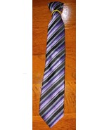 NEW Croft &amp; Barrow Purple Black w Lt Blue Tie Men&#39;s - FREE SHIPPING - £9.48 GBP