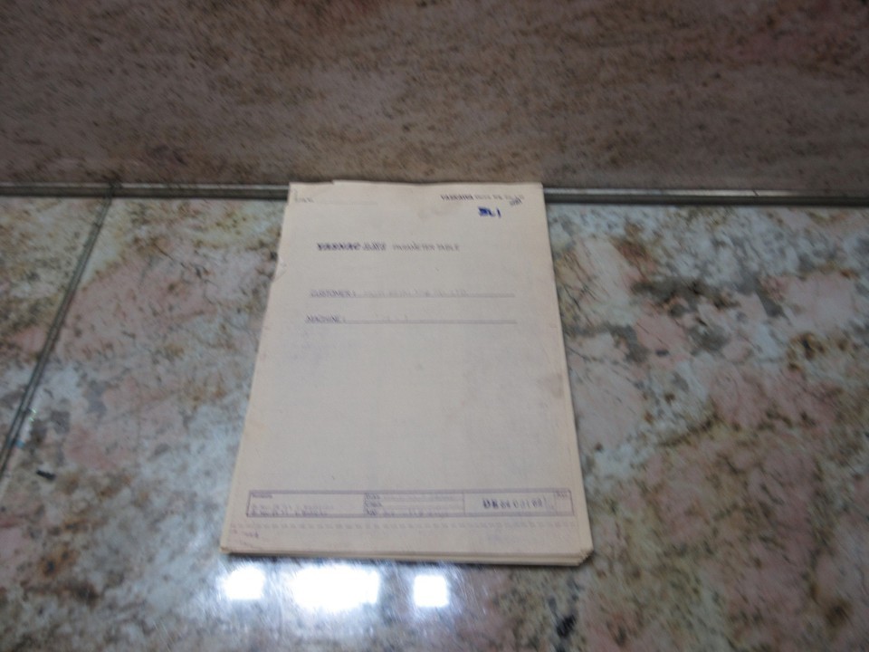 MORI SEIKI SL-1 A CNC LATHE YASNAC LX1 PARAMETER LIST DE84031621/24 PARA... - $58.19