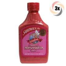 3x Bottles Woeber&#39;s Cranberry Flavor Horseradish Sauce | Sandwich Pal | ... - $23.40