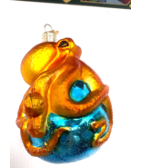 Merck Family Old World European Glass Octopus Christmas Ornament NIB - $19.80