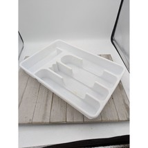 White Silverware Tray Flatware Utensil Holder Drawer Organizer 2919 Mainstays - £7.96 GBP