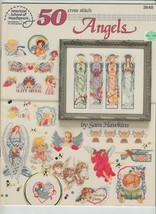 American School of Needlework 50 Cross Stitch Angels Patterns Sam Hawkin... - $8.79