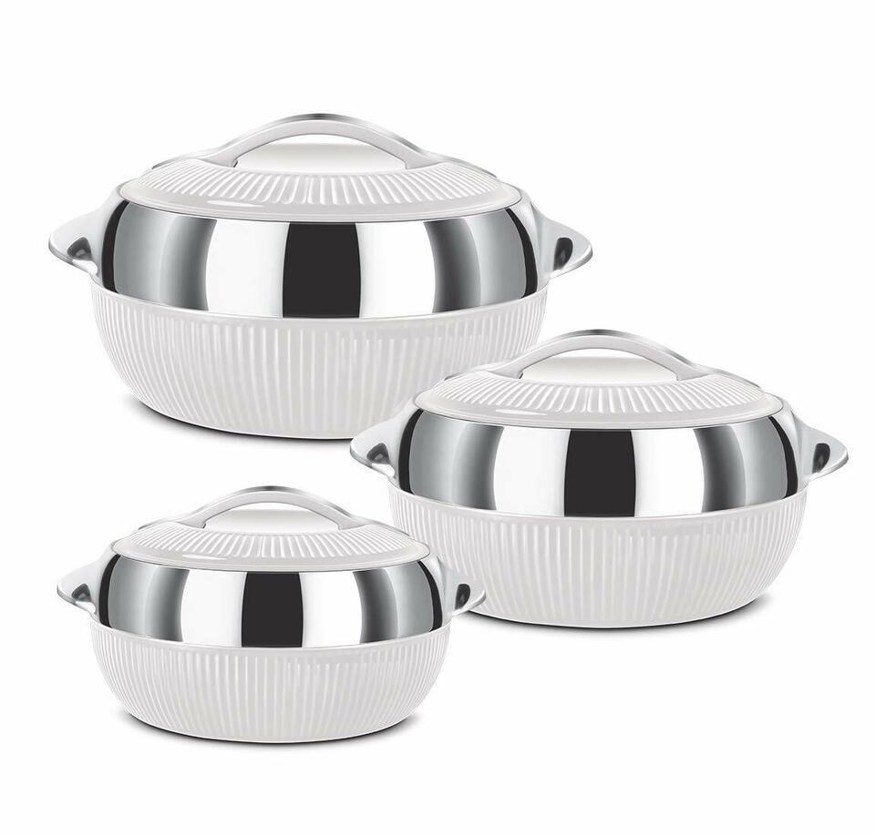 Fiesta Insulated Casserole by Milton (White, Set of 3) - free shipping - $79.23