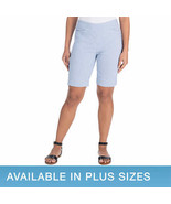 Hilary Radley Ladies&#39; Size Medium, Bermuda Pull-On Short, Blue Combo Str... - £13.56 GBP