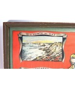 Vintage 29&quot; x 18&quot; Coat of Arms &quot; BRETAGNE &quot; French Grand Teint Fabric Mural - £56.65 GBP
