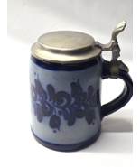 Vintage Beer Stein REIN ZINN BLEIFREI German Pottery SIGNED HANDARBEIT (... - $24.41 CAD