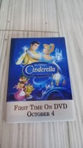 Disney Cinderella First Time On DVD Promotional Pin Approx. 3x2 Inches - $3.79