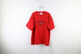 Vintage Mens XL Faded Spell Out Tampa Bay Buccaneers Football T-Shirt Red Cotton - £23.32 GBP
