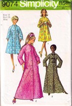 Misses&#39; Robe Vintage 1970 Simplicity Pattern 9074 Size 14 - £9.59 GBP