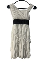 Girls Sequin Hearts White Ruffle Party Dress,  Size 10 - $7.92