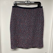 Talbots Womens Red White Blue Boucle Tweed Straight Pencil Skirt Size 10 - £23.22 GBP