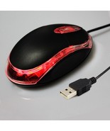 USB 2.0 3D LED Optical Wheel Wired Mouse for PC/Laptop/Notebook LED Lights - £6.45 GBP