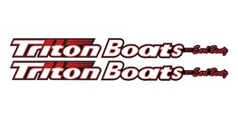 2x Trailer Decals - Triton Boats By Earl Bentz - NEW Reproduction - FREE SHIP - £27.87 GBP