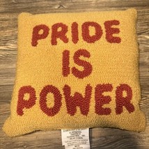  Indoor Throw Pillow Pride Is Power Mustard Yellow - Pride, 16x16” NWT. - £11.98 GBP