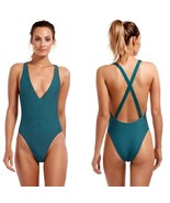 VITAMIN A SWIMWEAR JADE BIORIB ALANA PLUNGE X BACK BODYSUIT ONE PIECE (4... - £80.14 GBP