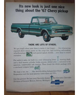 ‘67 Chevy  Pickup Print Magazine Advertisement  1967 - £4.47 GBP