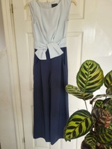 Phase Eight Jumpsuit Size 10  Blue And White Bow Beautiful Feminine - $58.85