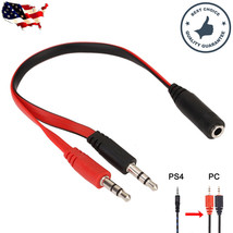 Xbox One / Ps4 Gaming Headset To Pc Headphone Microphone Converter Cable... - £10.51 GBP