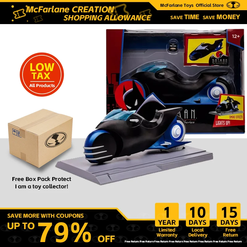 McFarlane Toys DC Comics Batman - The Animated Series Vehicle Batcycle A... - $46.60+