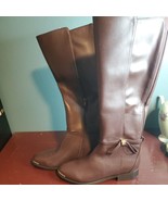 Nanette Lepore Margaux Knee High Chocolate Leather Riding Boots Shoes Si... - €31,37 EUR