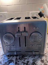 Great Stainless Steel Cuisinart Custom Select 4 Slice Toaster Bagels Pastry - £25.50 GBP